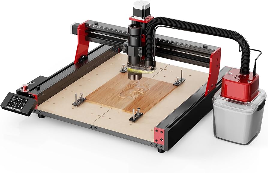 Máy CNC cắt, khắc loại để bàn kèm kèm phụ kiện mở rộng máy hút bụi và bộ 40 mũi phay chuyên dụng