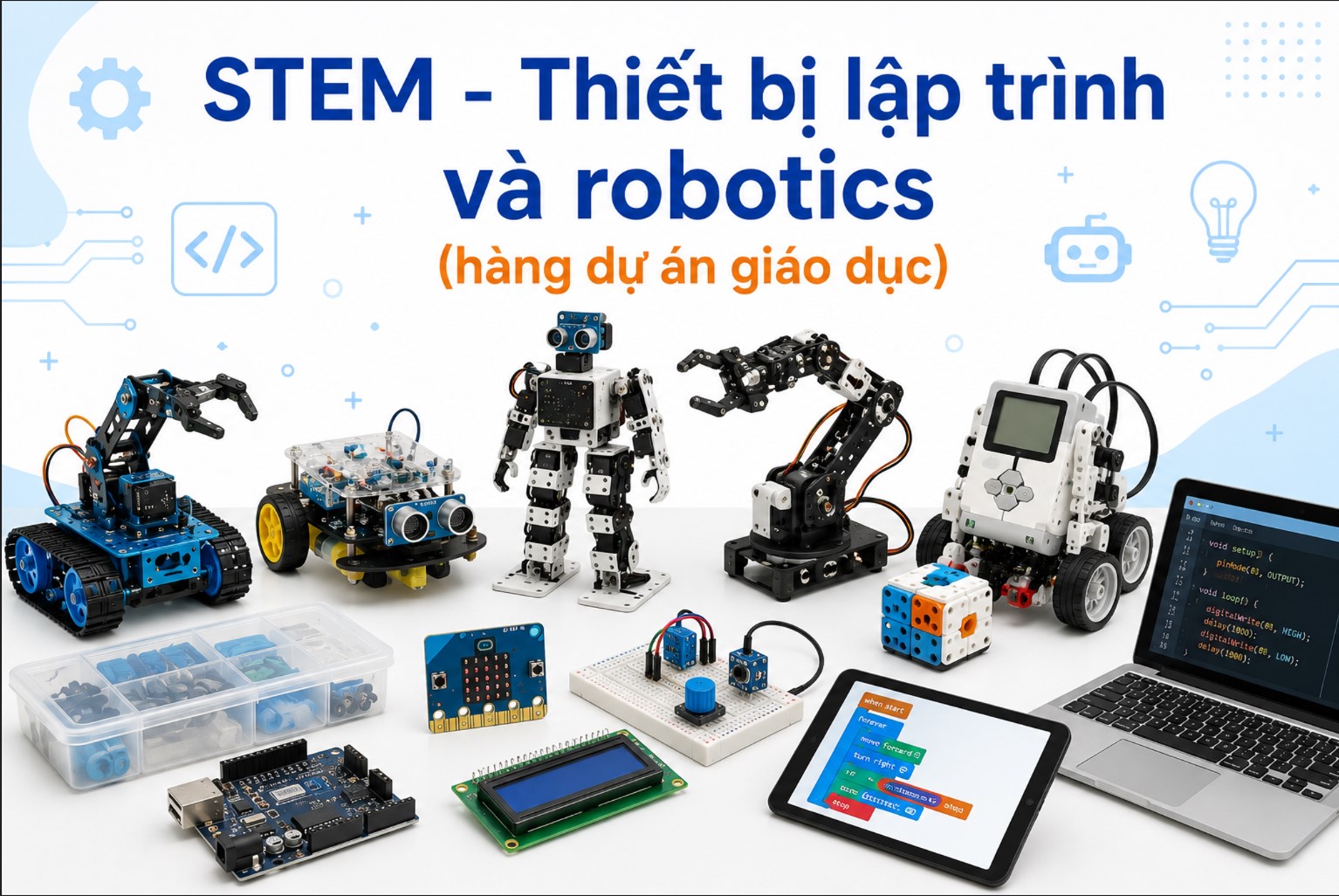 STEM - Thiết bị lập trình và robotics: Bộ mô-đun IoT và truyền dữ liệu